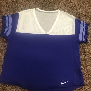 Nike purple/blue mesh top jersey style M/L t-shirt